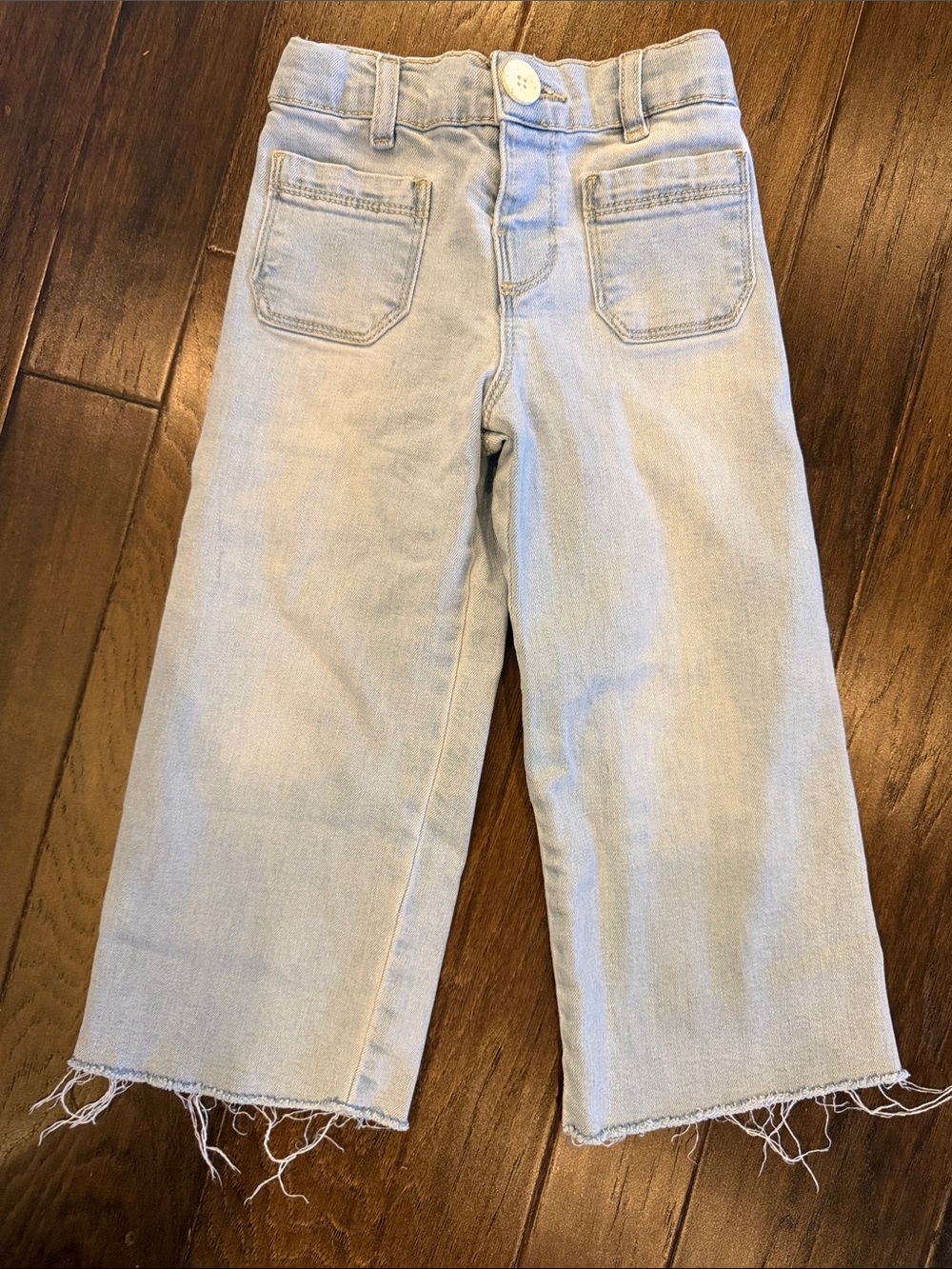 Zara Light Wash Girls' Wide Leg Jeans - Light Blue size 3-4